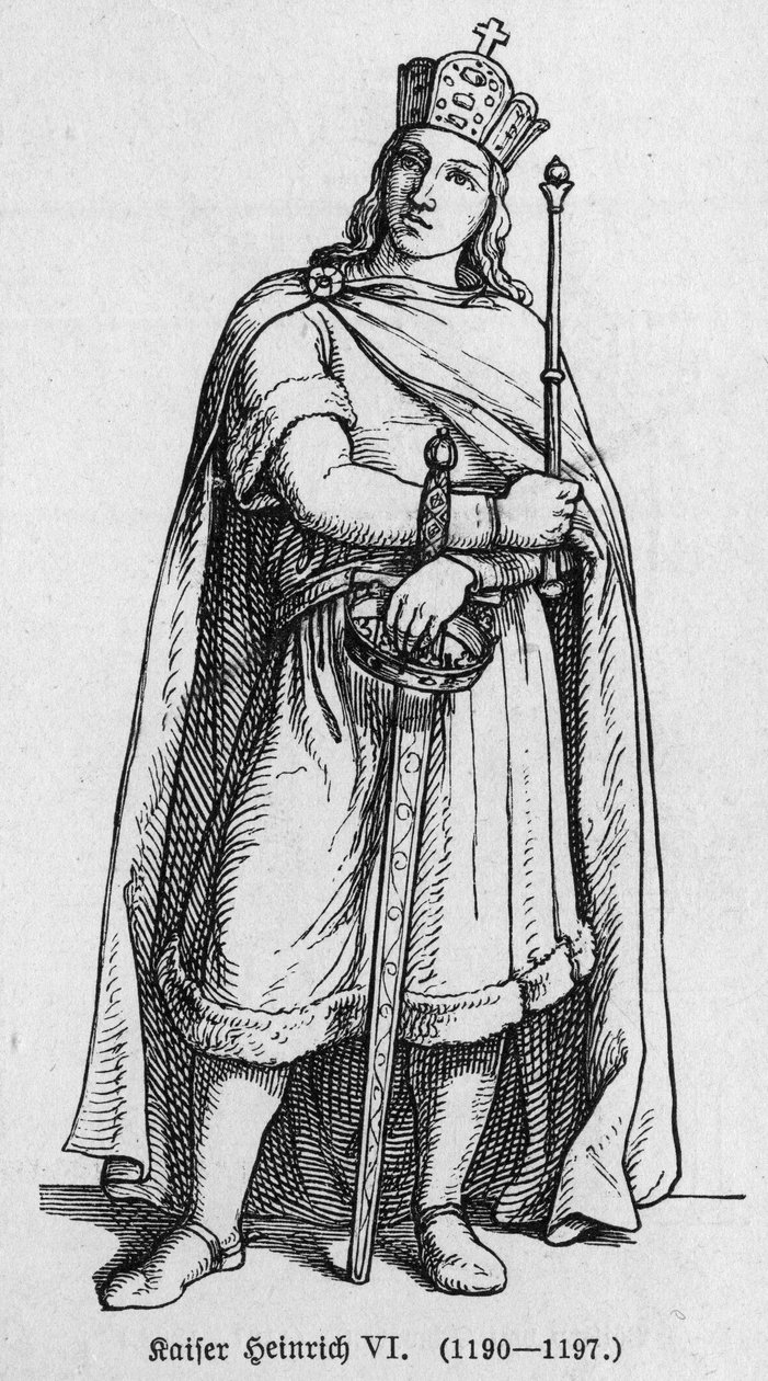 Portrait of Henry IV, known as Le Severe or Le Cruel, King of Germany. Engraving in 