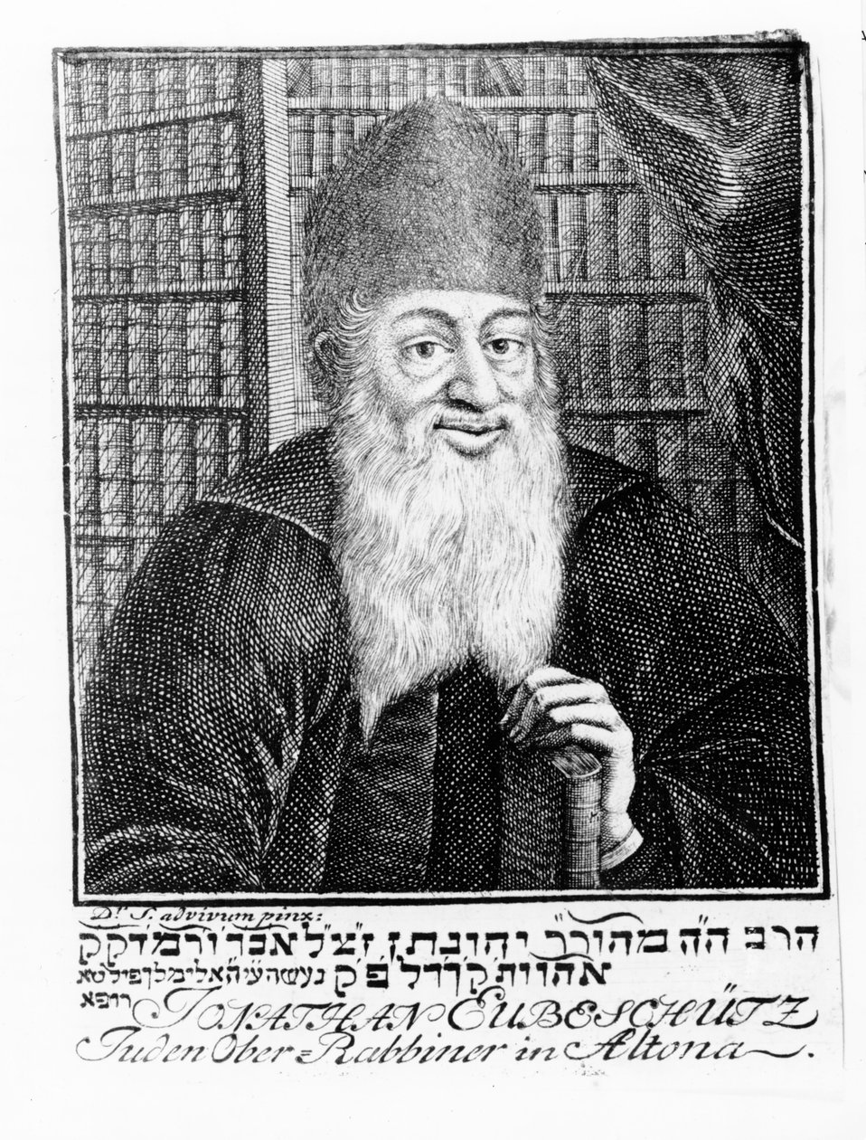 Portrait of Jonathan Eubeschutz, Chief Rabbi in Altona by German School