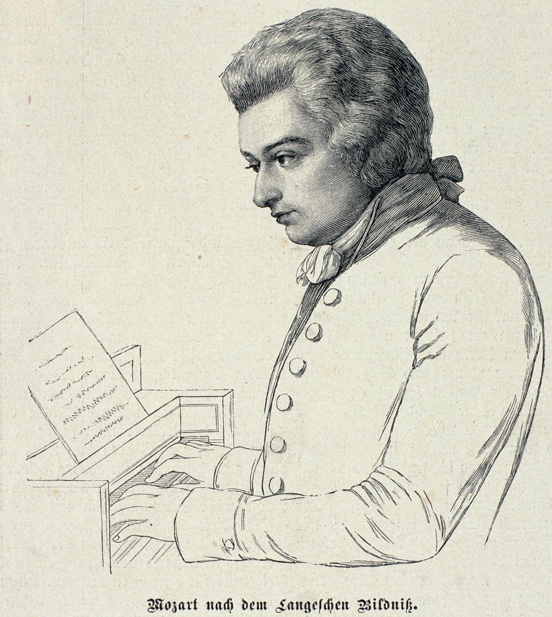 Portrait of Wolfgang Amadeus Mozart (1756-91) by German School