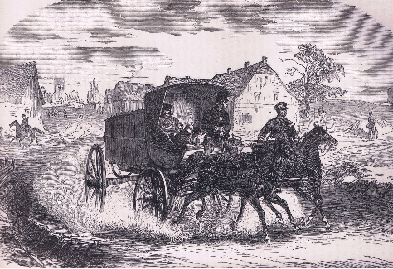 Prussian military post, Cassells History of the War between France and Germany published by Cassell and Company Limited, c.1890 by German School