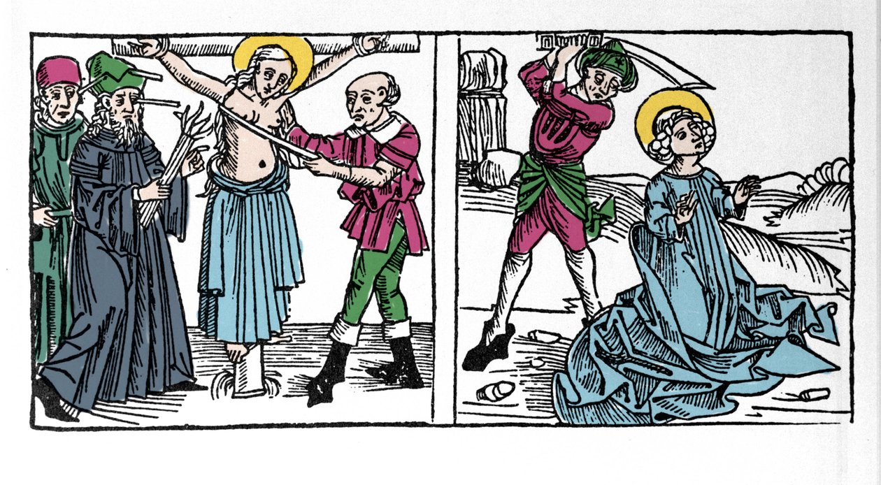 Representation of the Martyrdom of Saint Seraphia by German School