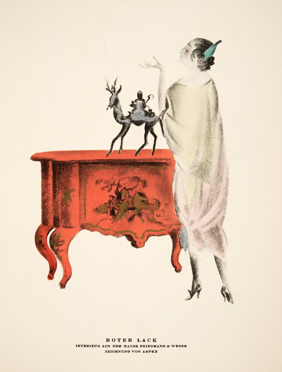 Red Lacquer, advertisement for Friedman and Weber, from Styl, pub.1922 by German School