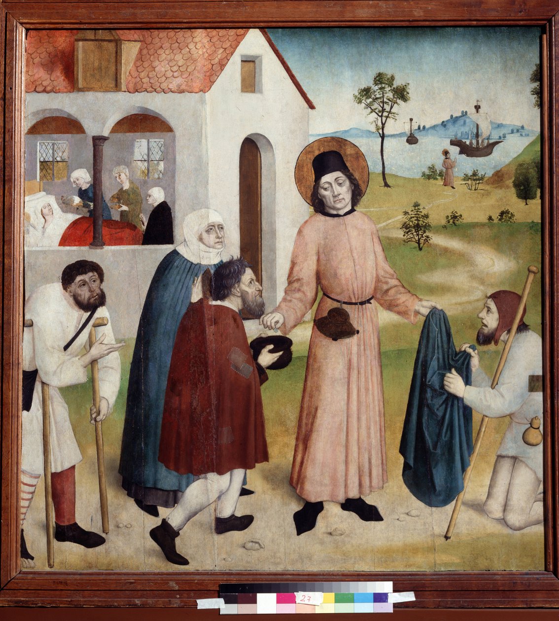 Saint Giles Distributing His Property Among the Poor by German School