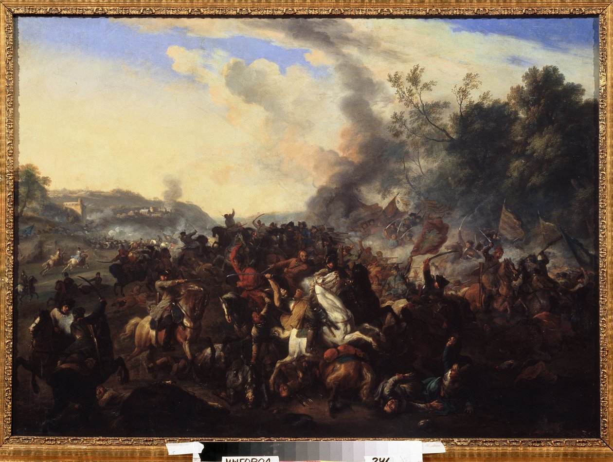 Battle Scene by German School