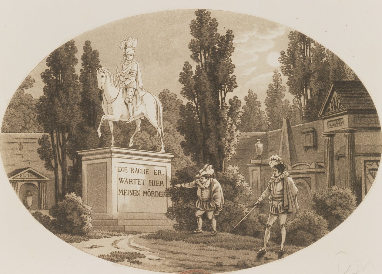 Scene from Don Giovanni by Wolfgang Amadeus Mozart by German School
