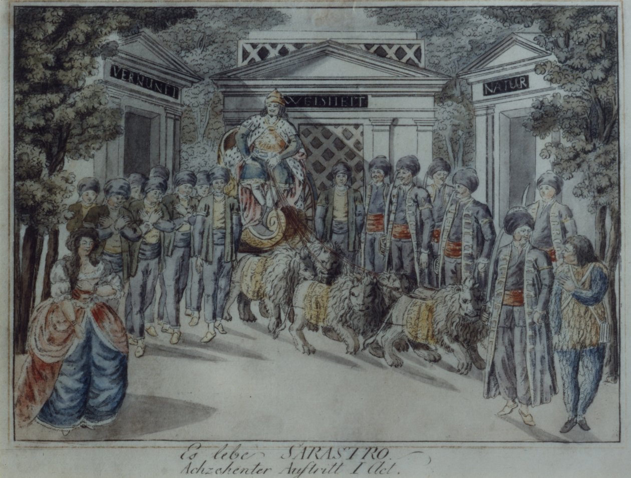 Scene from The Magic Flute by Wolfgang Amadeus Mozart by German School