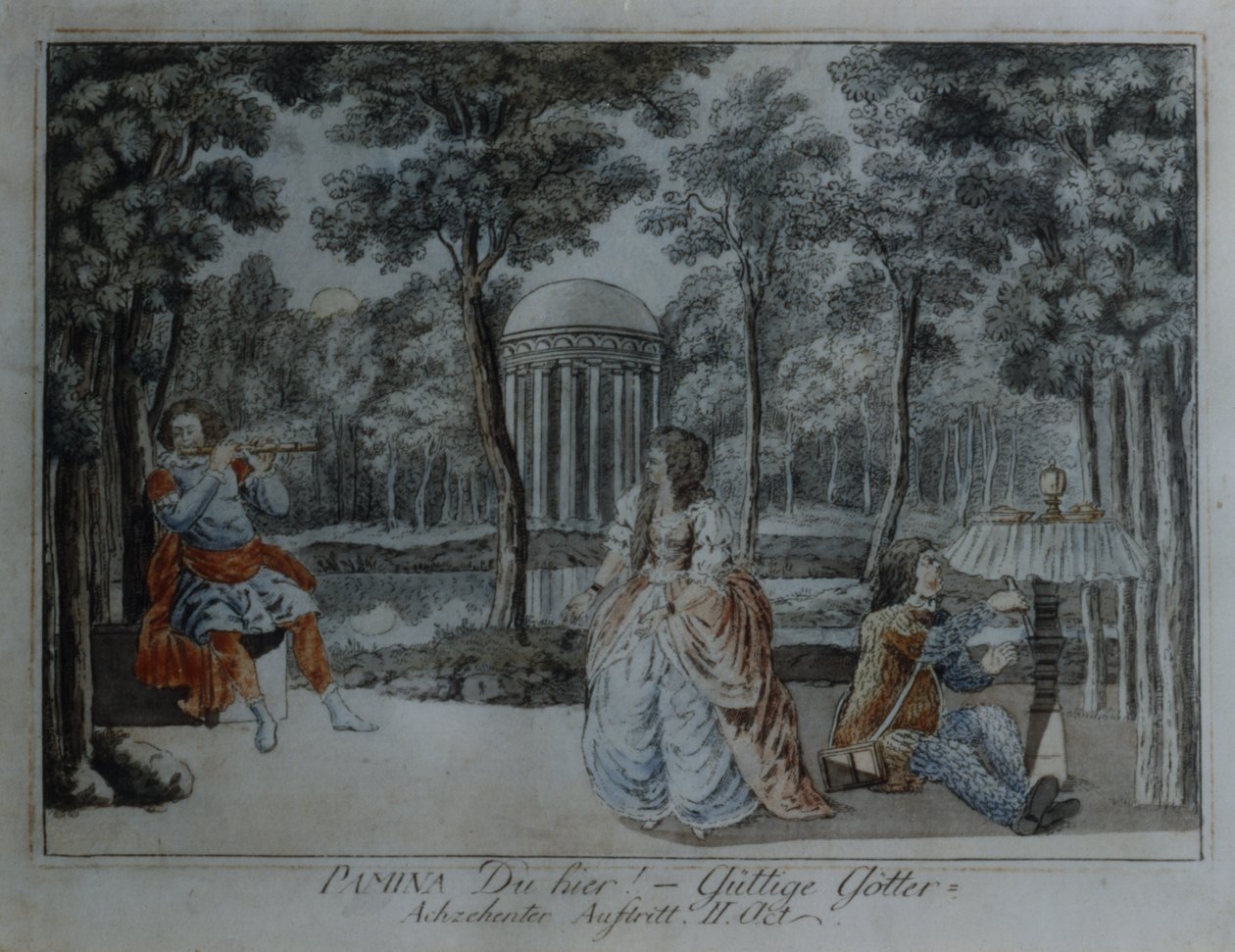 Scene from The Magic Flute by Wolfgang Amadeus Mozart by German School
