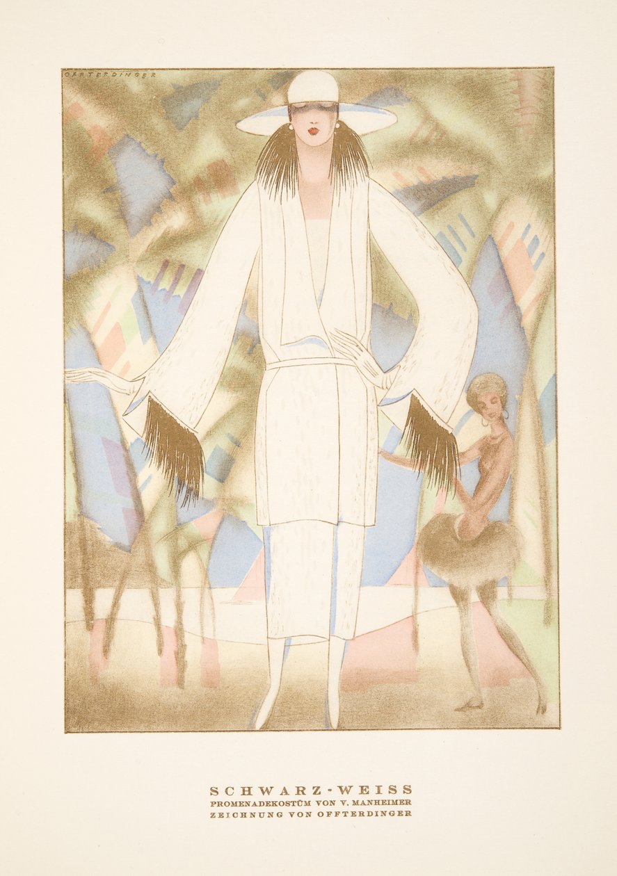 Black and White, outfit by V. Manheimer, from Styl, published 1922 by German School