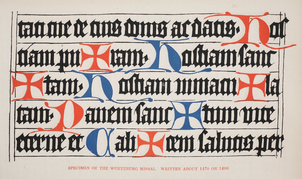 Specimen of the Würzburg Missal, Written About 1470 or 1480 by German School