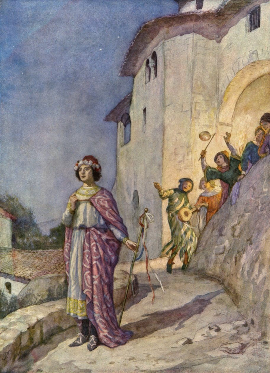 St Francis and His Lady Poverty by German School