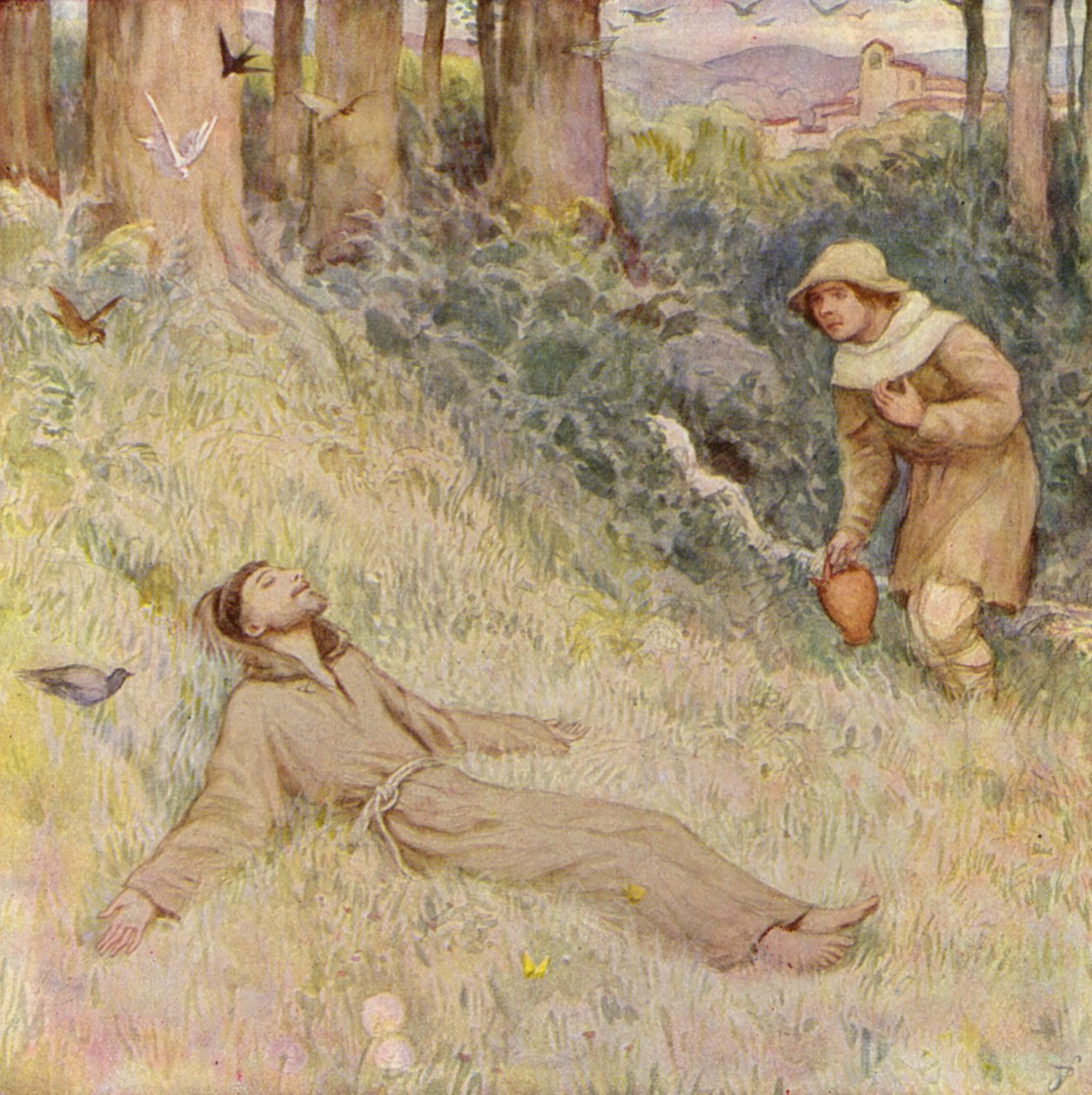 St Francis in Spain by German School