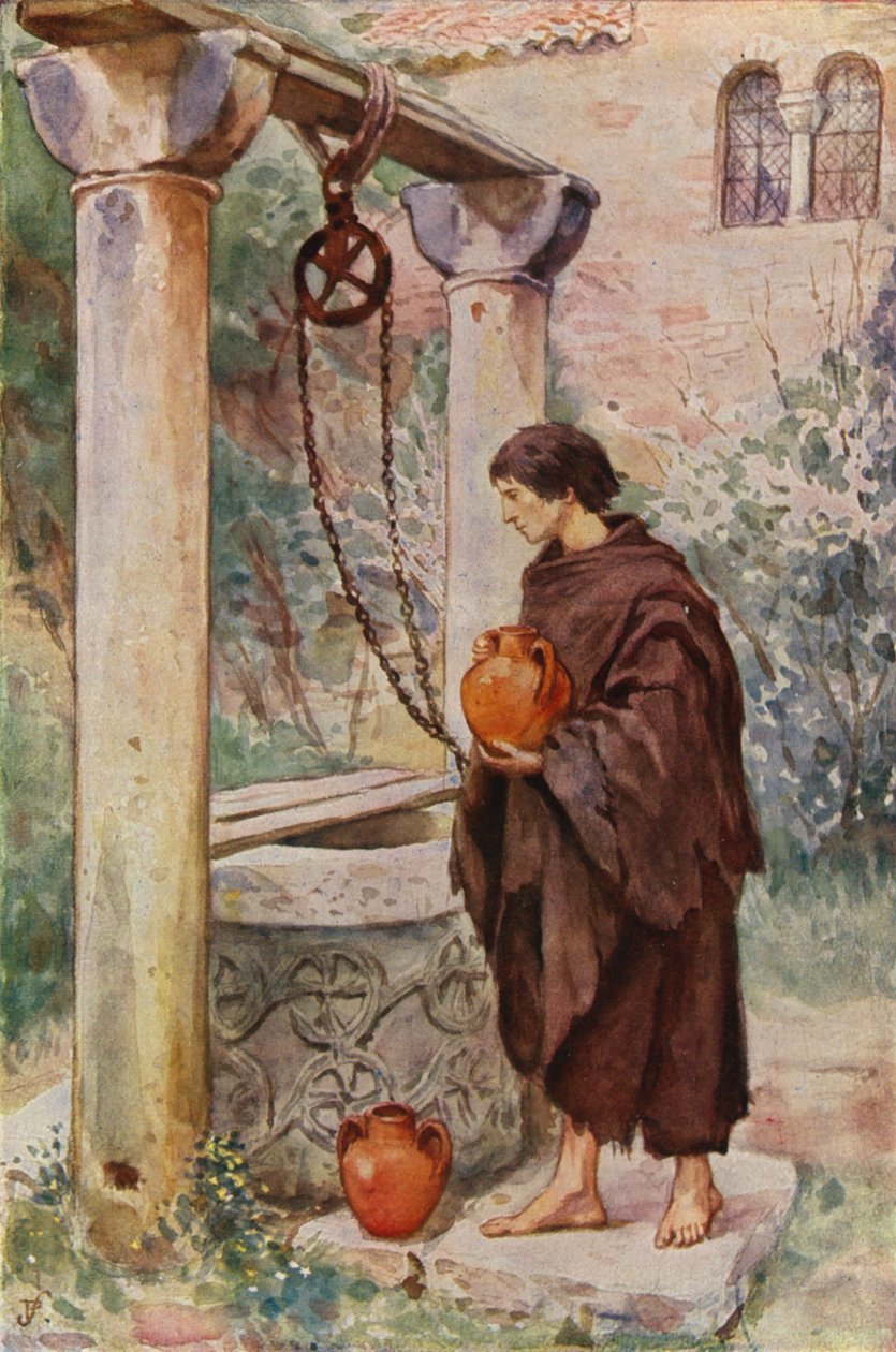 St Francis Working as a Scullion at a Monastery by German School