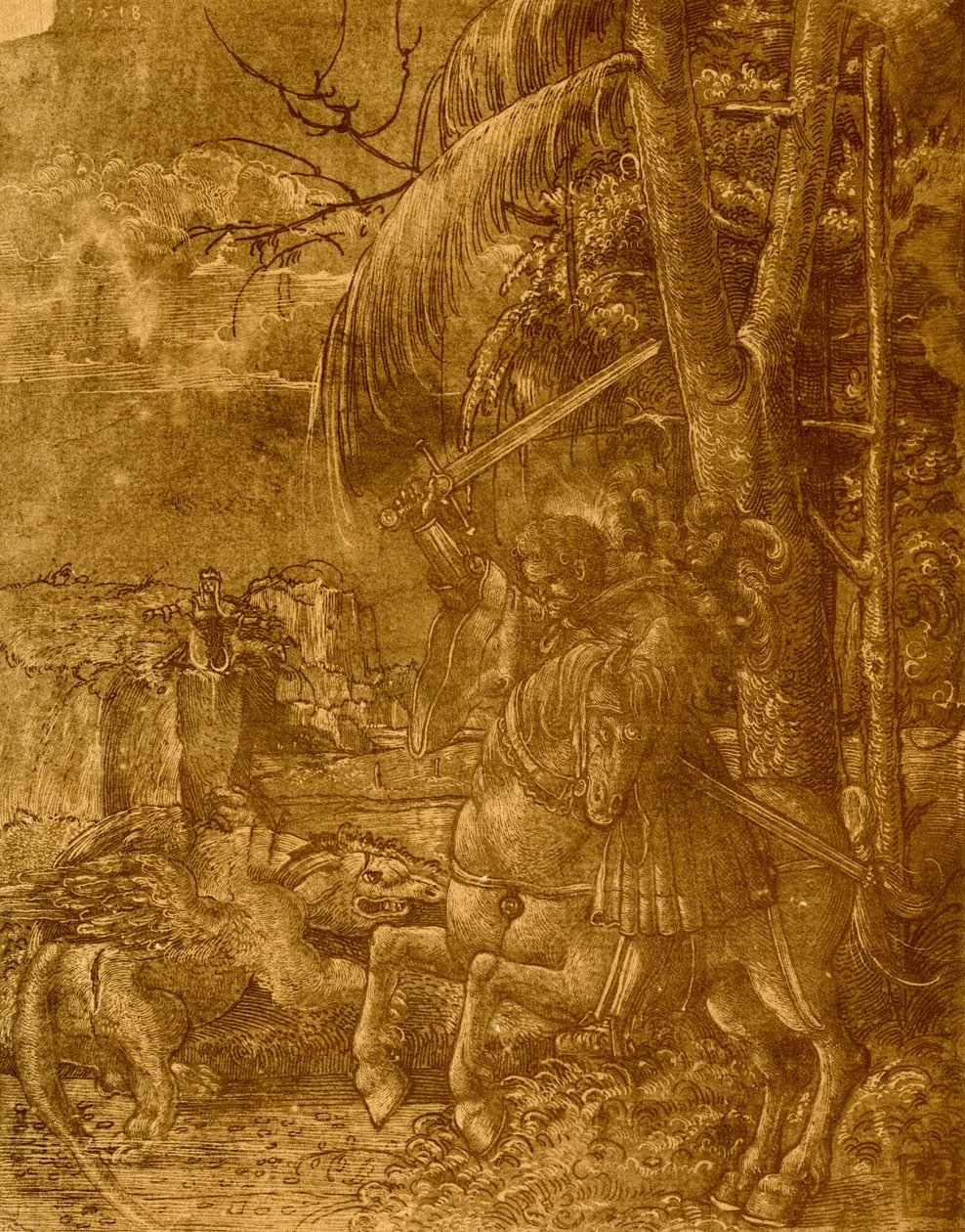 St. George Slaying the Dragon by German School