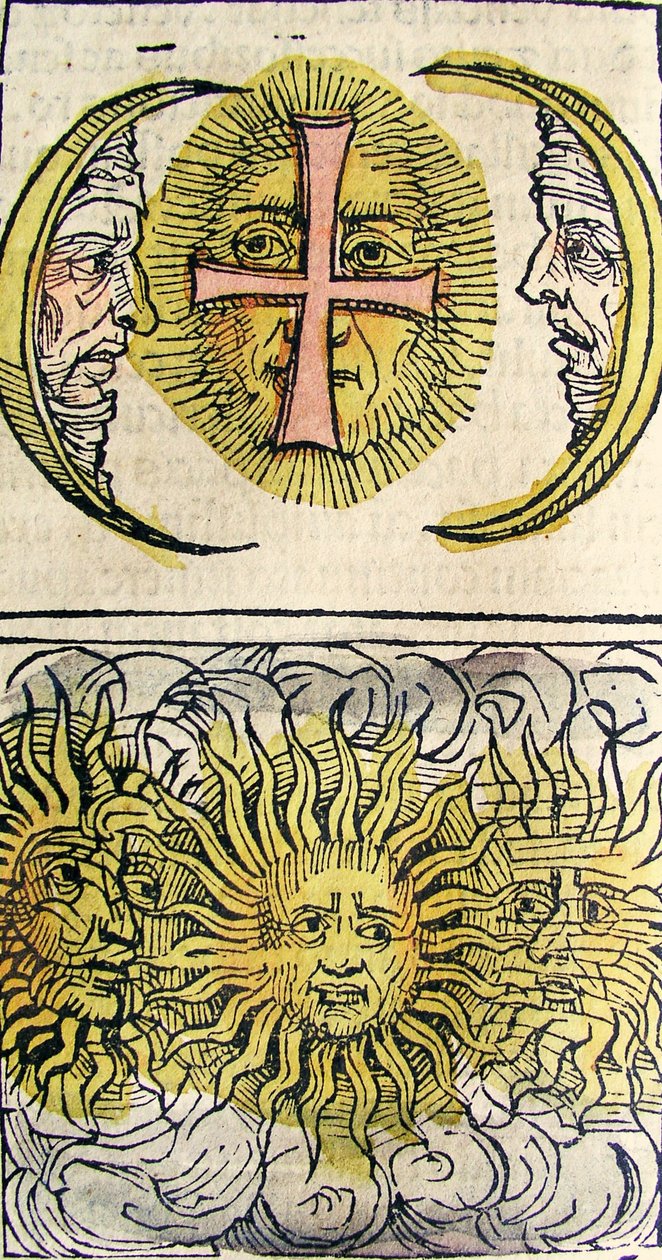 Sun Dogs and Moon Dogs by German School
