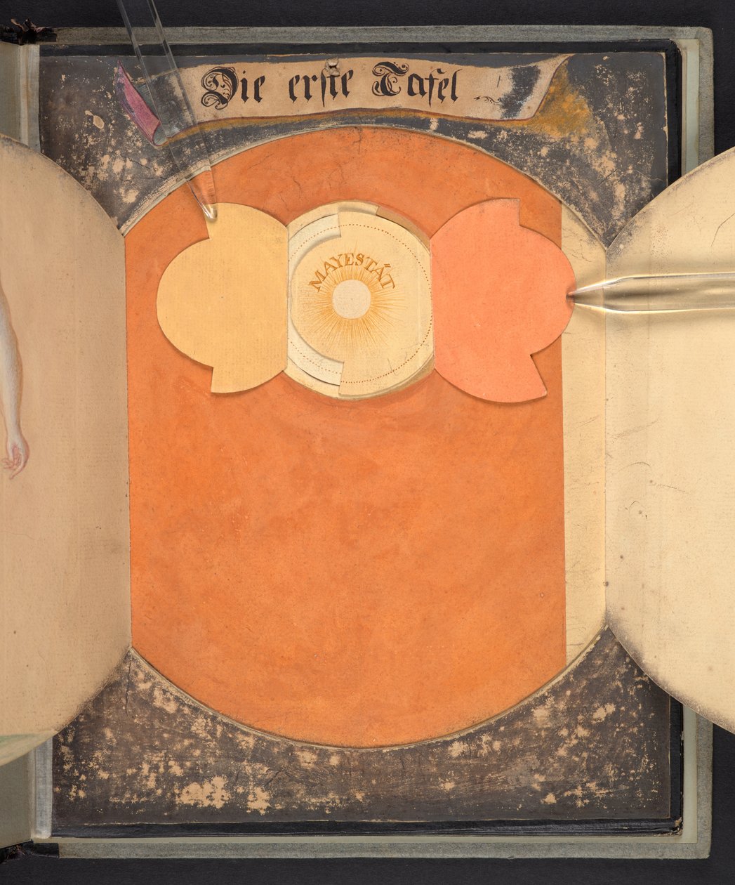 Tables representing man in three different states by German School