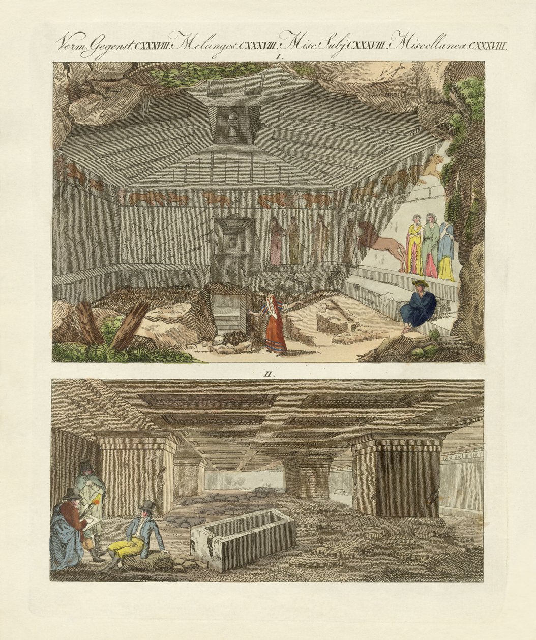 The Etruscan Catacombs in the Old Town of Tarquinia by German School