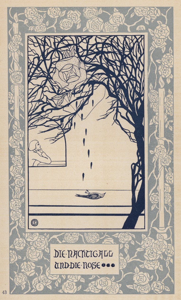 The Nightingale and the Rose by German School