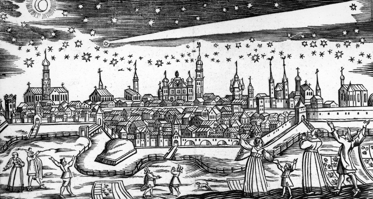 The Terrible Comet of 1680 by Bach Abraham by German School