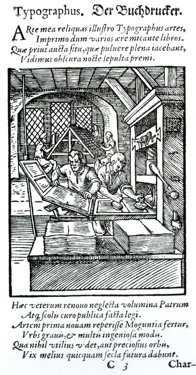 The Typographer, Published by Hartman Schopper by German School