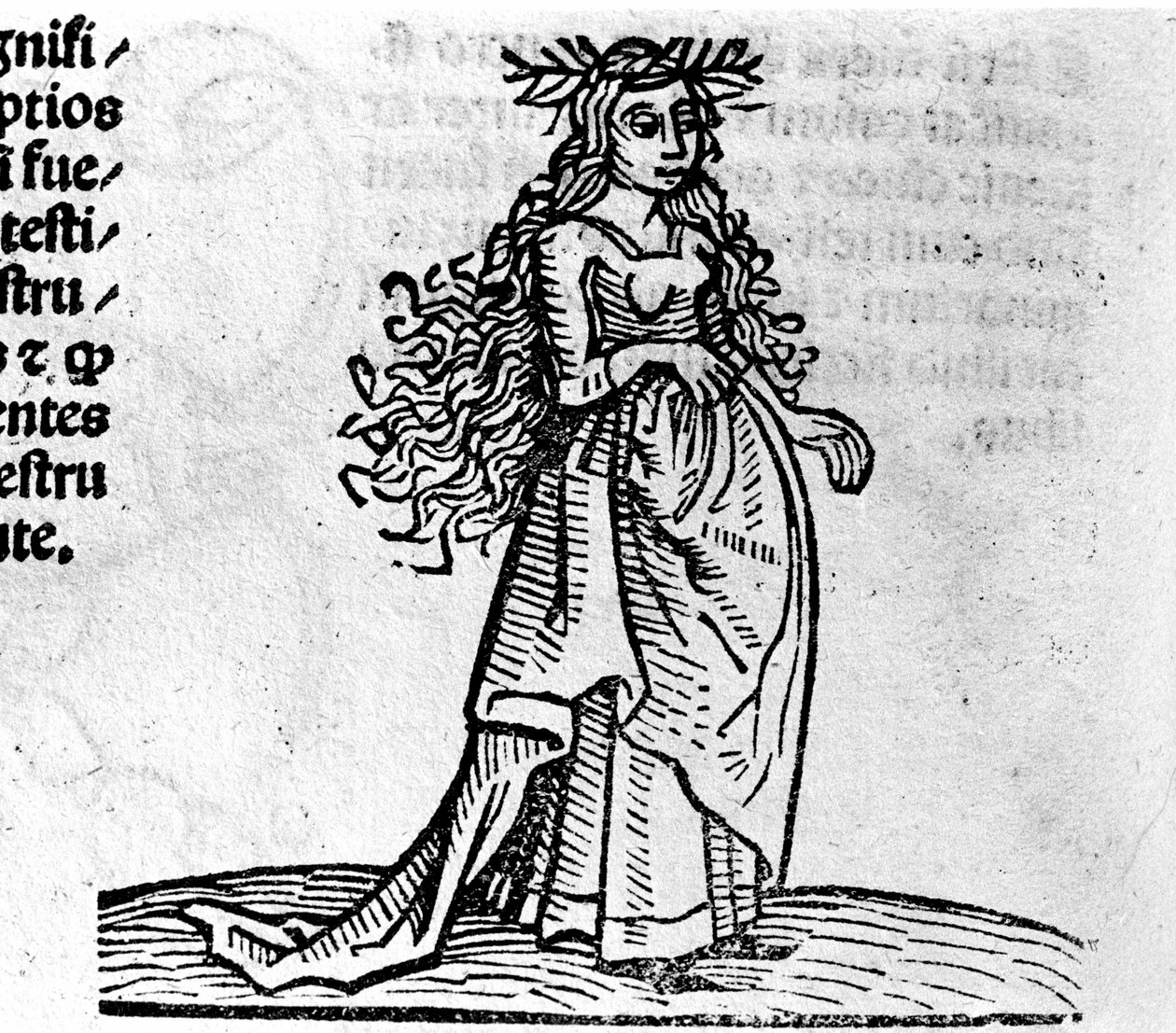 The Virgin - in Treatise by Johannes Angeli De Magnisconnectionibue annorum revolutionibus ac eorum pefectionibus. Augsburg, Erhard Ratdolt by German School