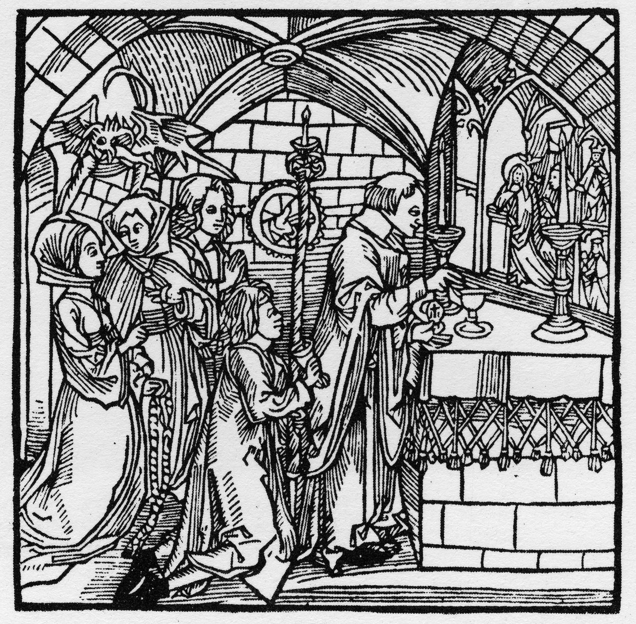 The devil makes women chat during Mass - in 