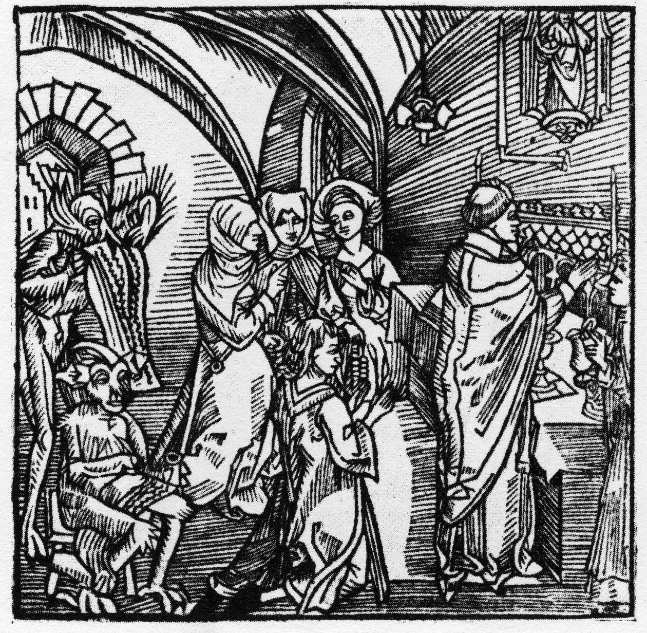 The Devils Transcribe the Chatter of the Merchants During Mass - in 