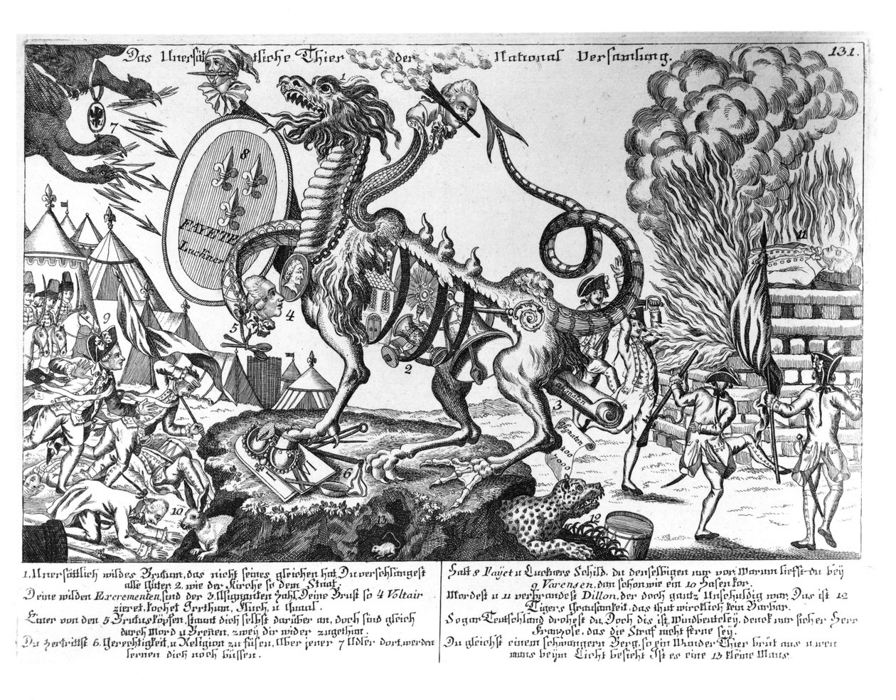 The Insatiable Animal of the National Assembly by German School