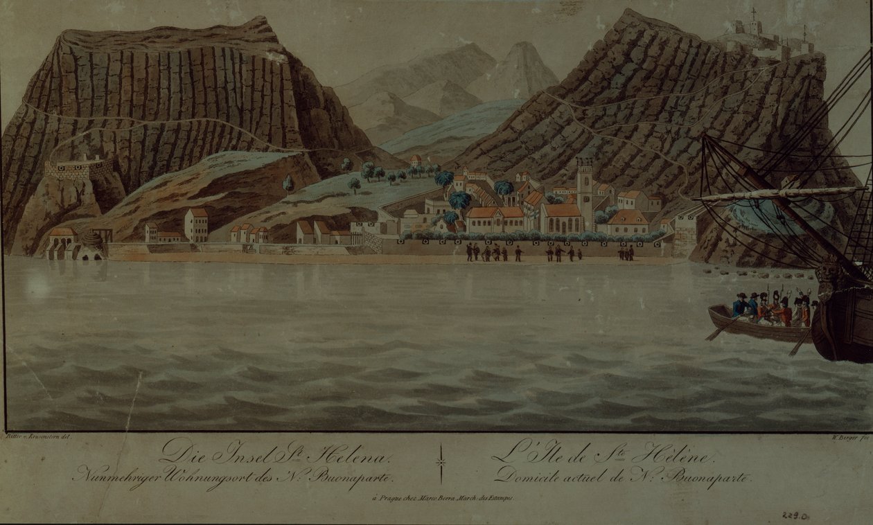 The Island of St. Helena by German School