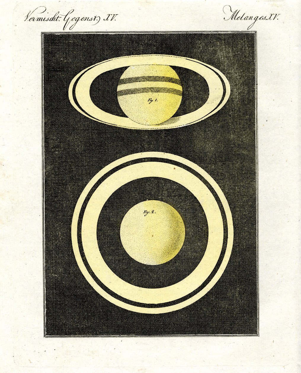 The Planet Saturn and Its System of Rings by German School