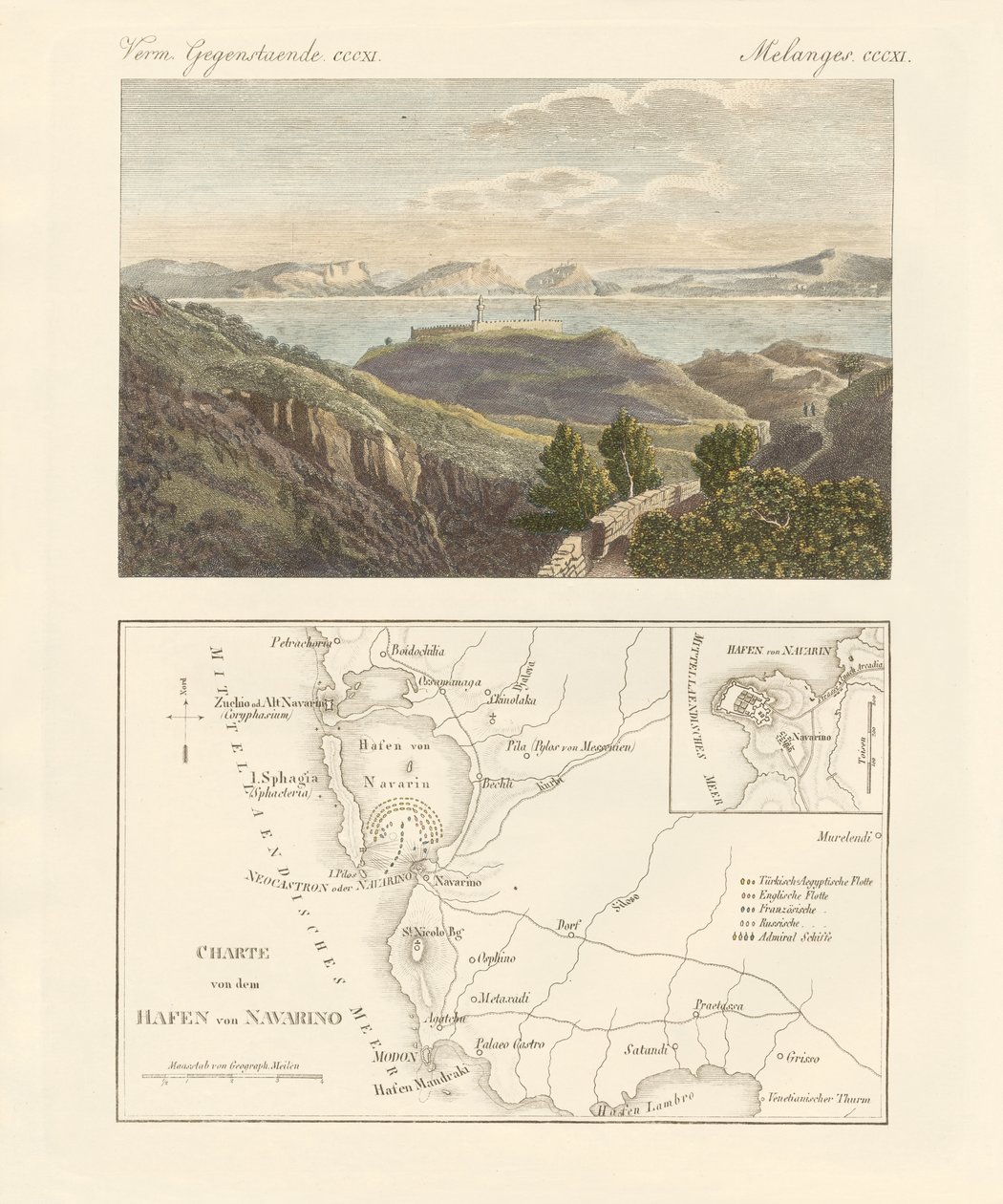 The Port and the City of Navarino by German School