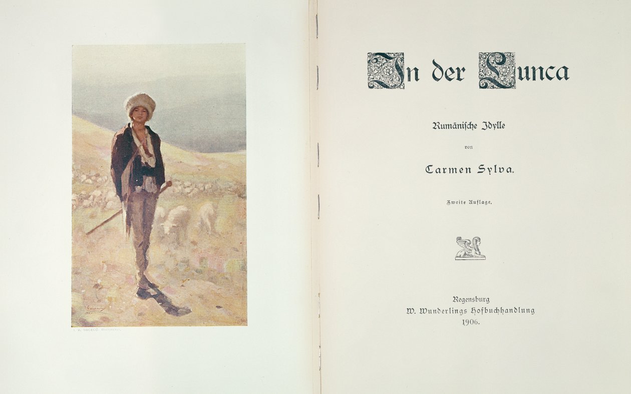 Title Page of Novel In der Lunca by Carmen Sylva by German School
