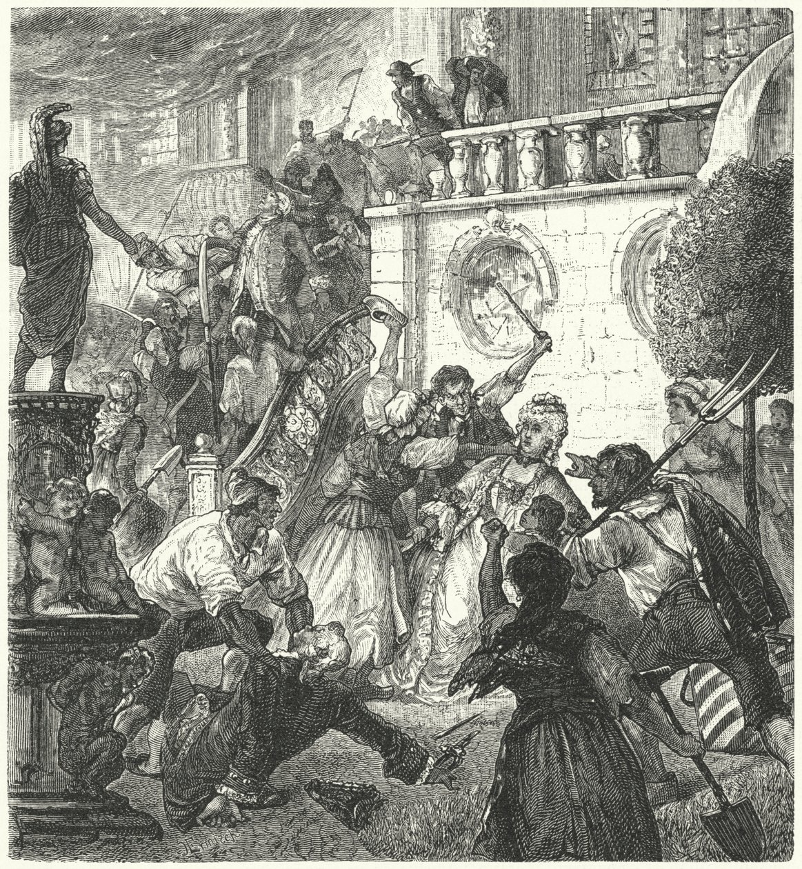 Uprising of Peasants in the French Revolution by German School