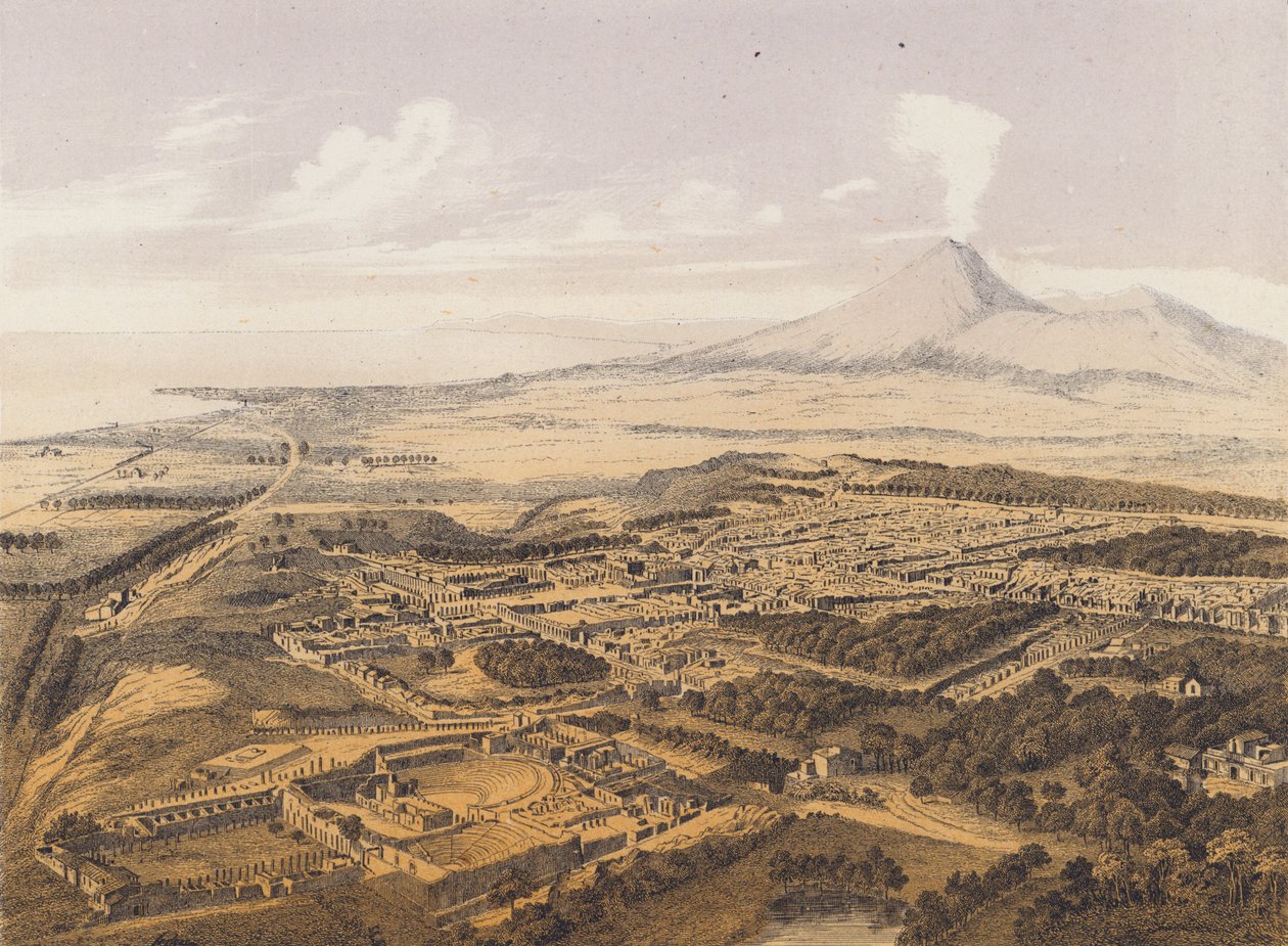 View of Pompeii, Campania, Italy by German School