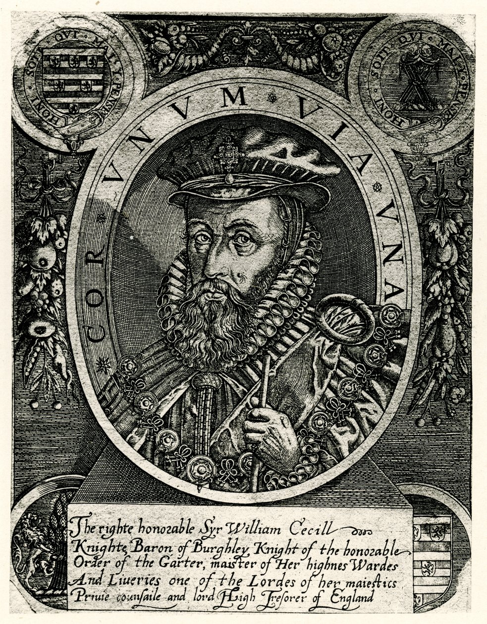 William Cecil Lord Burleigh by German School
