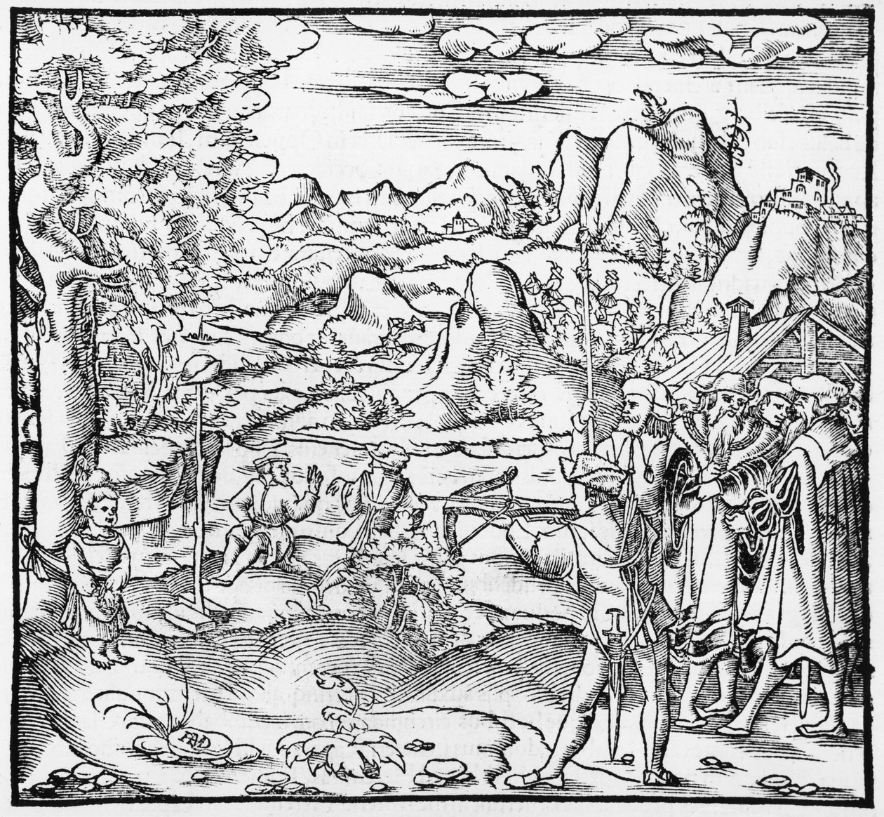 William Tell (illustration from Cosmographie Universelle by Sebastien Munster, published 1559) by German School