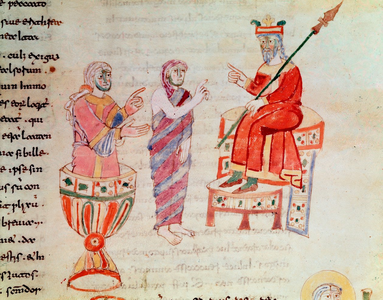 Zoroaster or Zarathustra consulting oracles (Miniature, 9th century) by German School