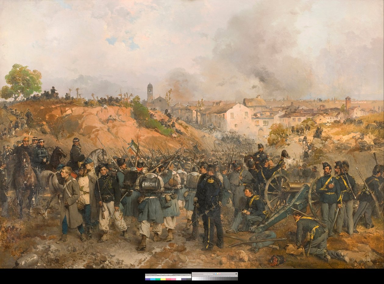 The Battle of Palestro on May 30, 1859 by Gerolamo Induno