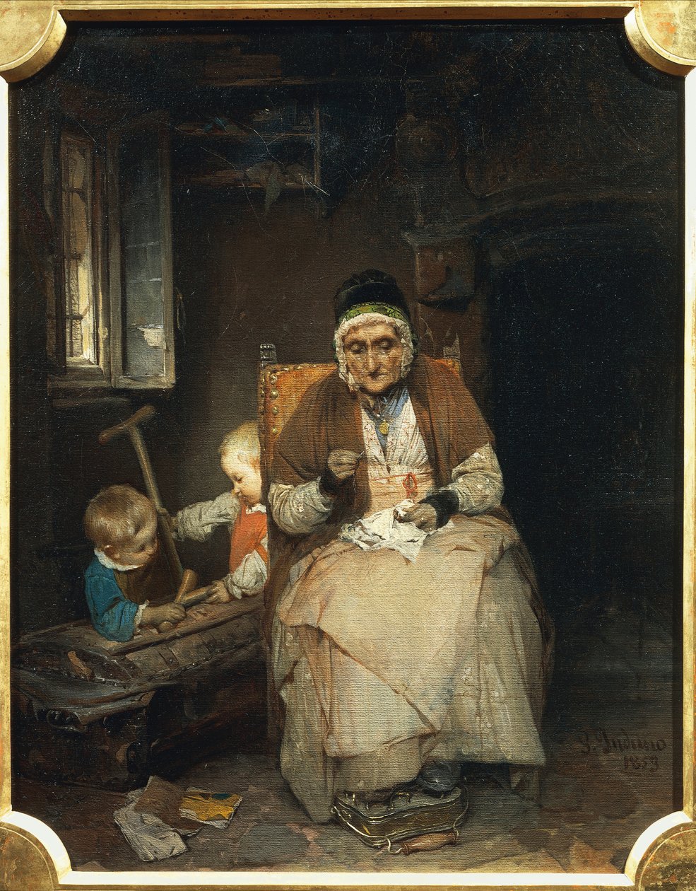 The Grandmother, by Gerolamo Induno by Gerolamo Induno