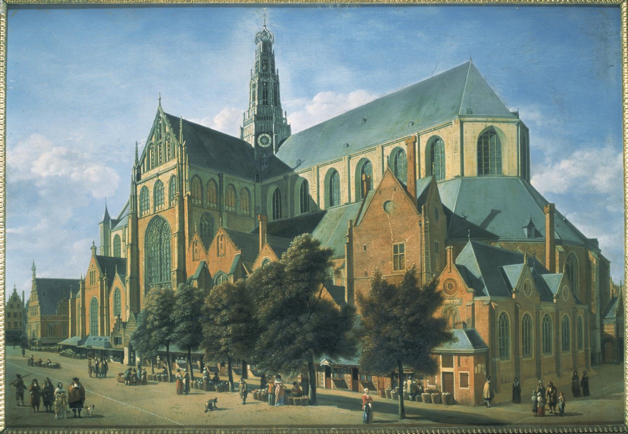 St. Bavokerk from the Southeast by Gerrit Adriaensz Berckheyde