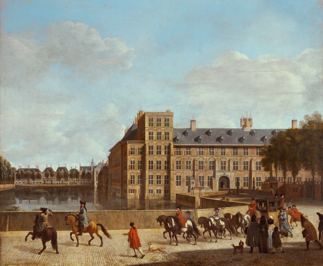 View of the Hofvijver and Buitenhof in The Hague, Netherlands by Gerrit Adriaensz Berckheyde