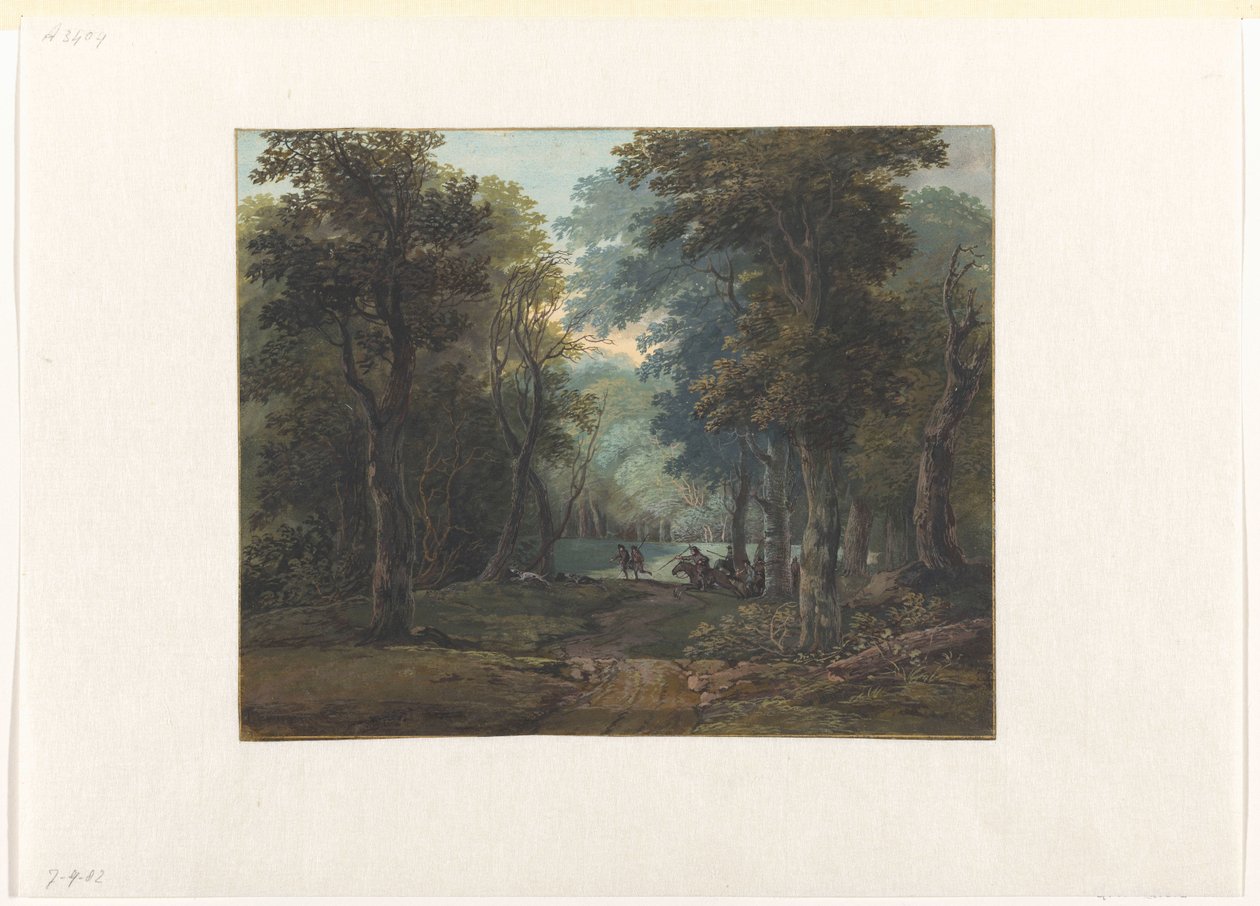 Hunters in a Forest by Gerrit Battem