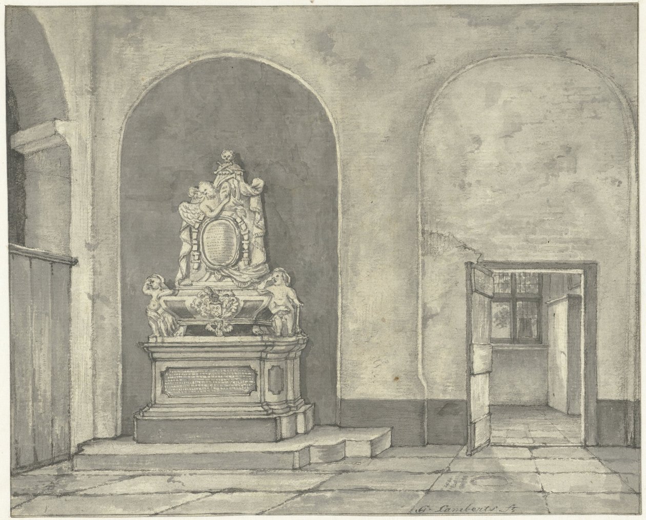 Tomb Monument of Balth. Fredericus von Stosch in the Janskerk in Utrecht by Gerrit Lamberts