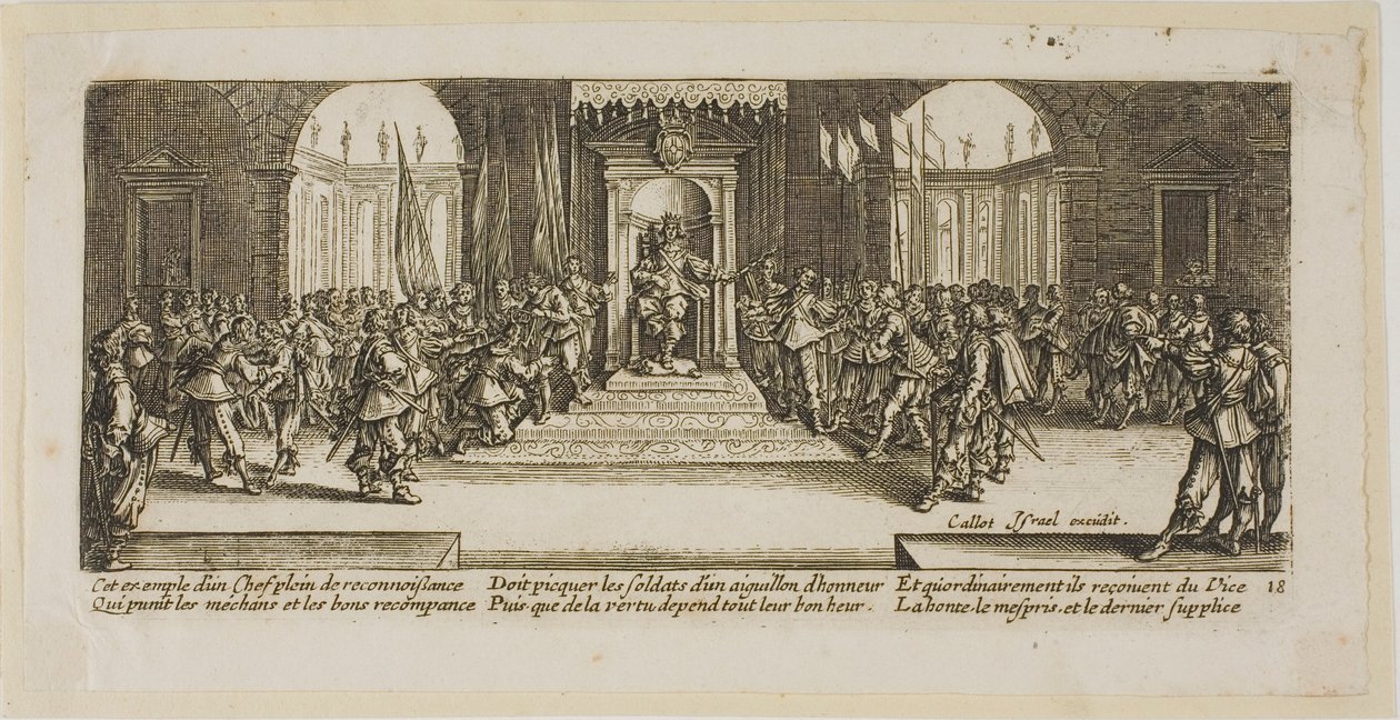 Distribution of Rewards, plate eighteen from The Large Miseries of War by Gerrit Lucasz van Schagen