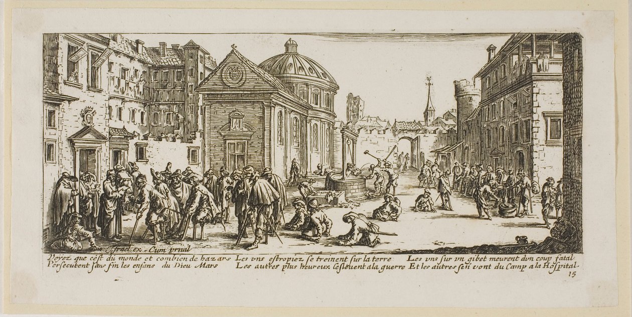 The Hospital, plate fifteen from The Large Miseries of War by Gerrit Lucasz van Schagen