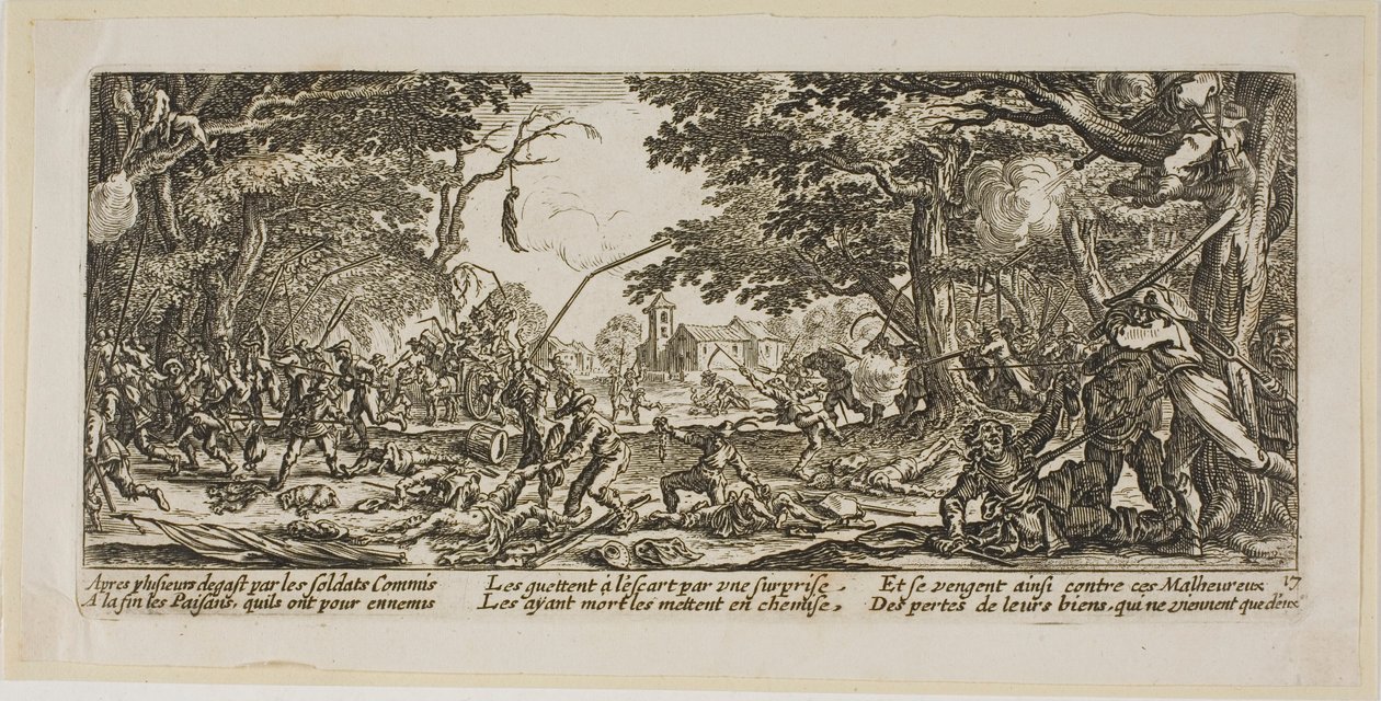 The Peasants Avenge Themselves, plate seventeen from The Large Miseries of War by Gerrit Lucasz van Schagen