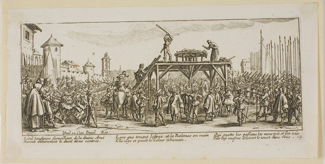 The Wheel, plate fourteen from The Large Miseries of War by Gerrit Lucasz van Schagen