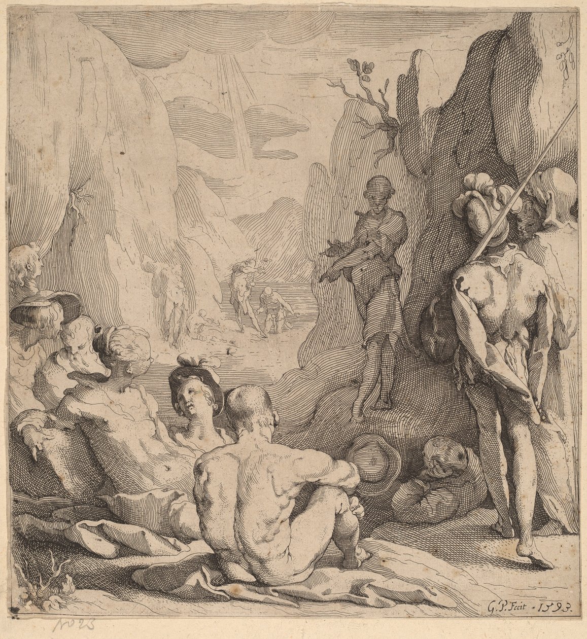 John the Baptist, Preaching by Gerrit Pietersz Sweelinck