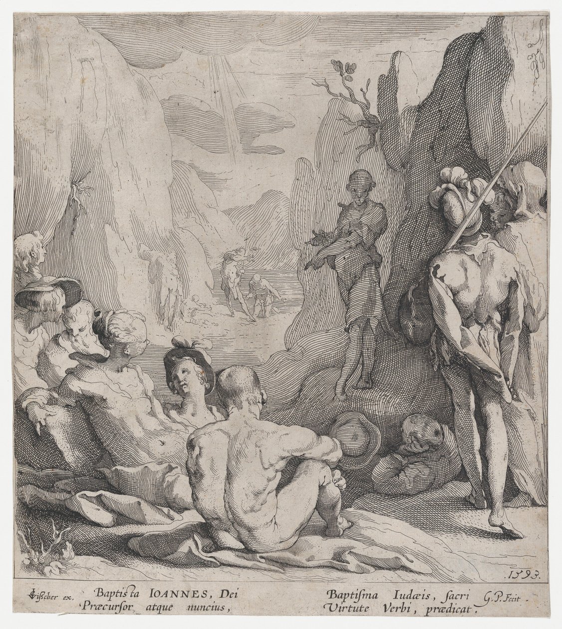 St. John the Baptist Preaching, 1593 by Gerrit Pietersz Sweelink