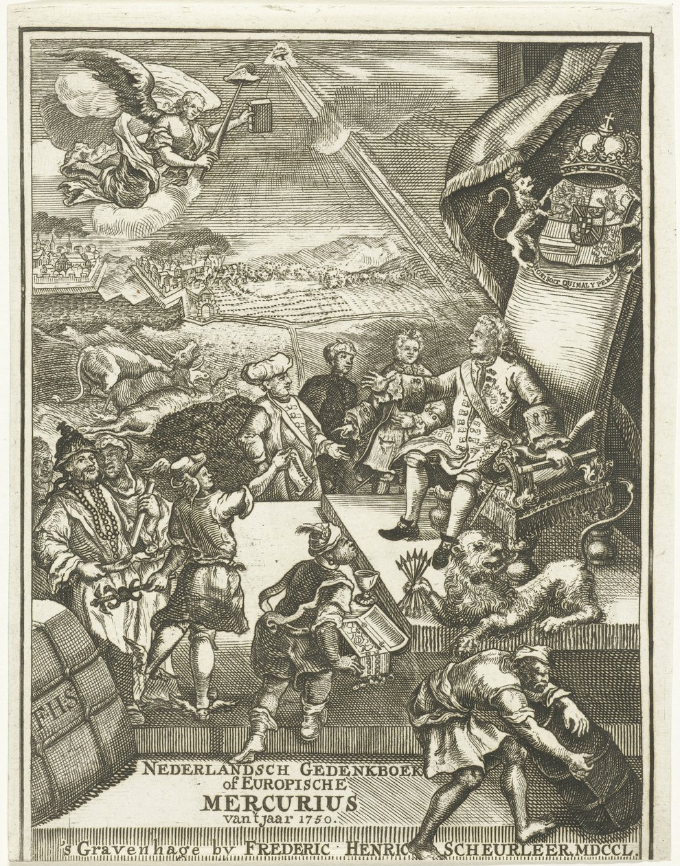 Title Page for the European Mercury of 1750 by Gerrit Sibersma (possibly)
