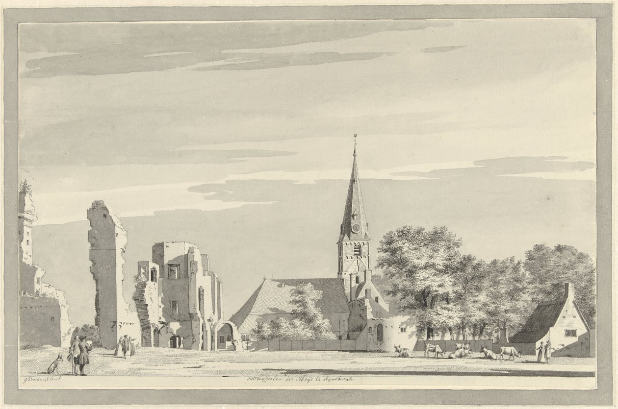 The Ruins of the Abbey of Rijnsburg by Gerrit Toorenburgh